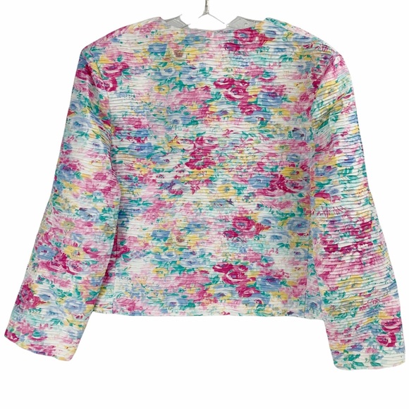 Vintage Margaret Smith Petite Bright and Bold Floral Blazer, Made in the… - Picture 6 of 14